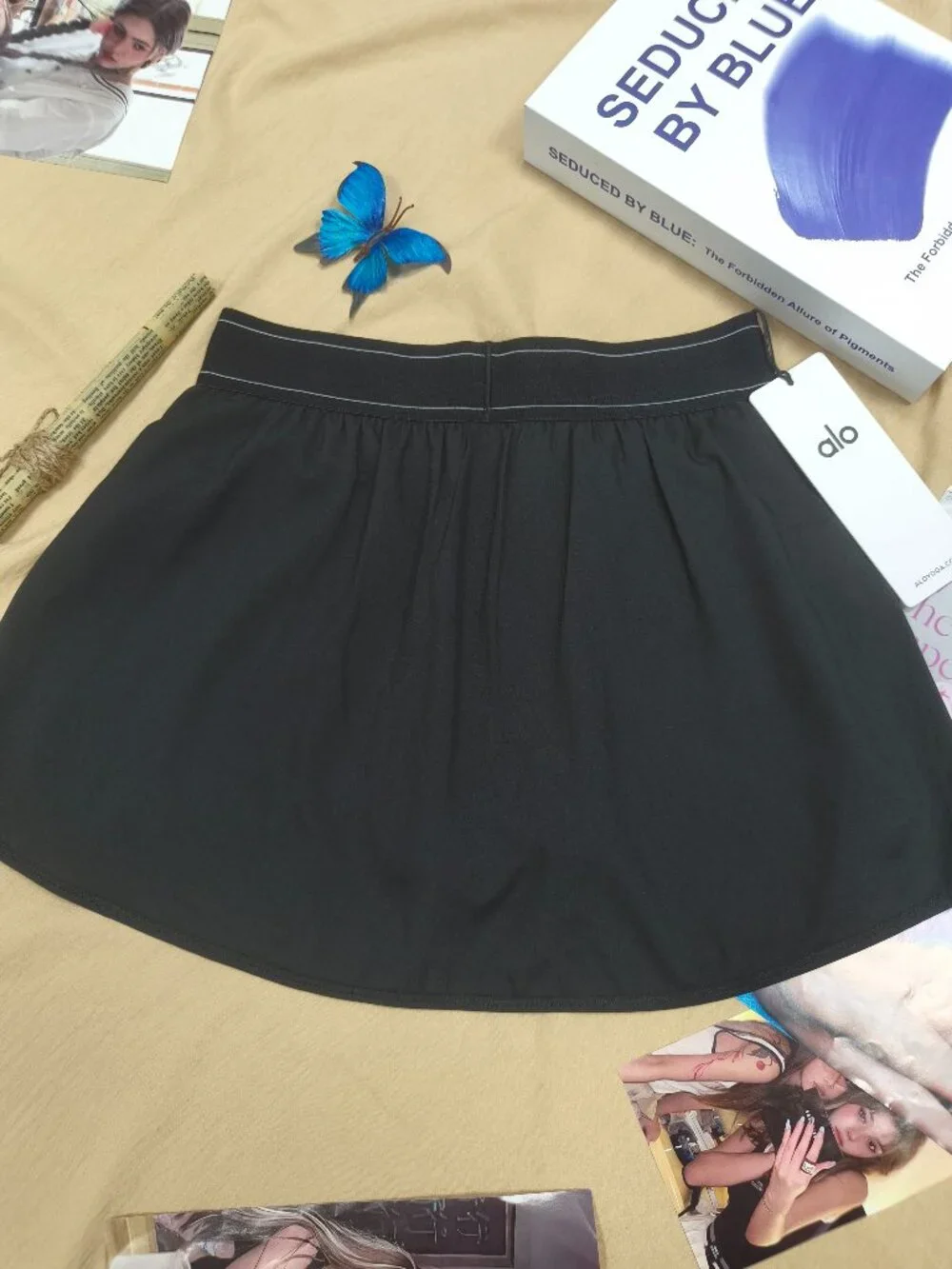 ALO Yoga Black Athletic Tennis Skirt Built-in Shorts NWT👗Comfortable Stylish💖